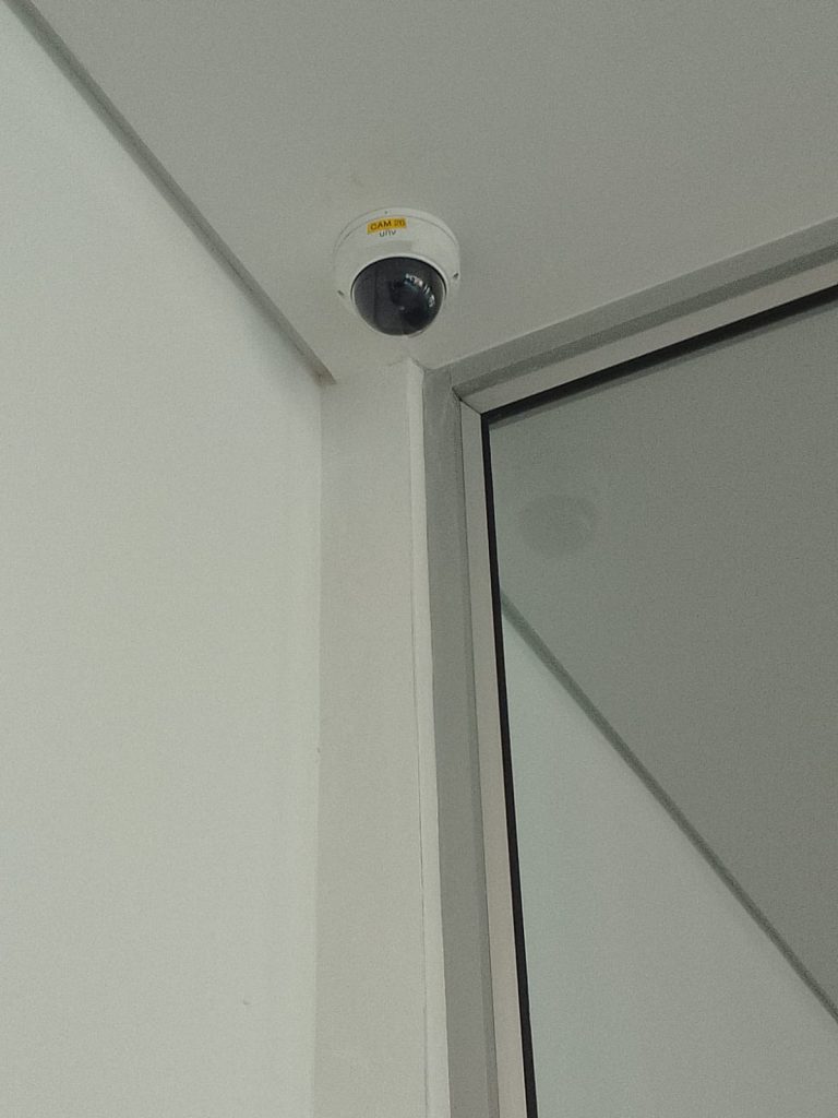 Doorway CCTV camera installation